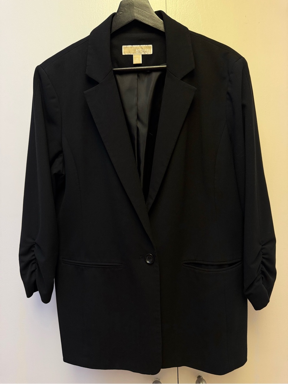 MICHAEL Michael Kors Black Single-Button Blazer Size 14